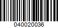 Barcode for 040020036