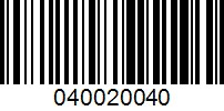 Barcode for 040020040