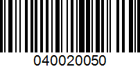Barcode for 040020050