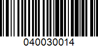 Barcode for 040030014