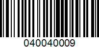 Barcode for 040040009