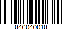 Barcode for 040040010