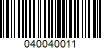 Barcode for 040040011