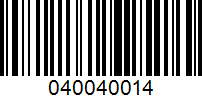 Barcode for 040040014