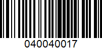 Barcode for 040040017