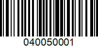 Barcode for 040050001