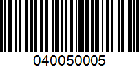 Barcode for 040050005