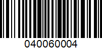 Barcode for 040060004