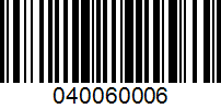 Barcode for 040060006