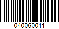 Barcode for 040060011