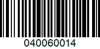 Barcode for 040060014