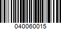 Barcode for 040060015