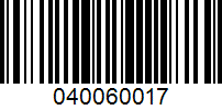 Barcode for 040060017