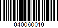 Barcode for 040060019