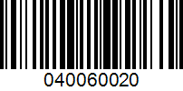 Barcode for 040060020