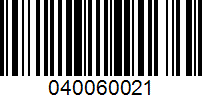 Barcode for 040060021