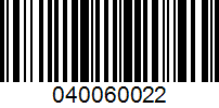 Barcode for 040060022