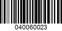 Barcode for 040060023