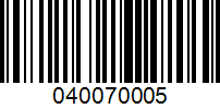 Barcode for 040070005