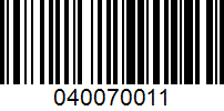 Barcode for 040070011