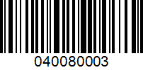 Barcode for 040080003