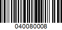 Barcode for 040080008