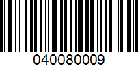 Barcode for 040080009