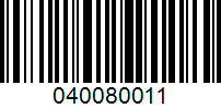 Barcode for 040080011