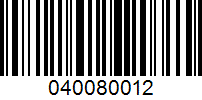 Barcode for 040080012