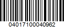 Barcode 04017100040962