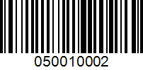 Barcode for 050010002