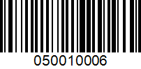 Barcode for 050010006