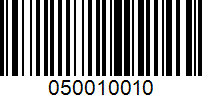 Barcode for 050010010