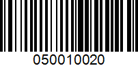 Barcode for 050010020