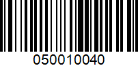 Barcode for 050010040