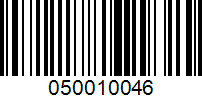 Barcode for 050010046