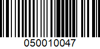 Barcode for 050010047