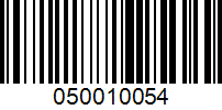 Barcode for 050010054