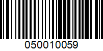 Barcode for 050010059