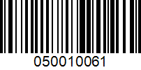 Barcode for 050010061