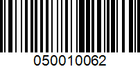 Barcode for 050010062