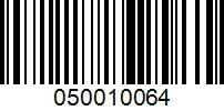 Barcode for 050010064