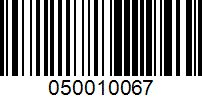 Barcode for 050010067