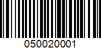 Barcode for 050020001