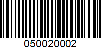 Barcode for 050020002