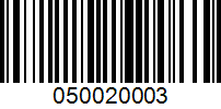 Barcode for 050020003