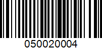 Barcode for 050020004