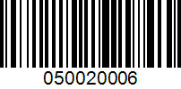 Barcode for 050020006