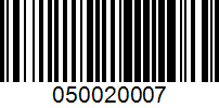 Barcode for 050020007