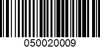 Barcode for 050020009